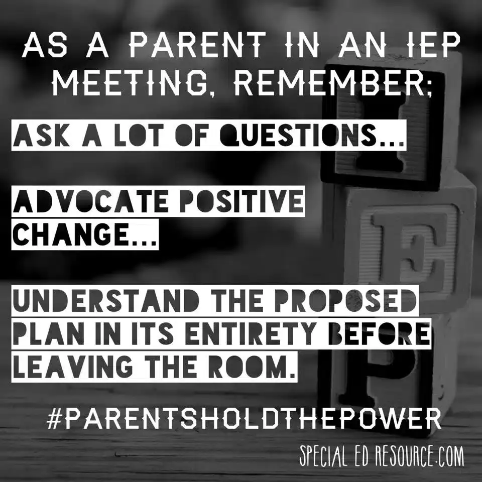 Parents Have The Power In An IEP