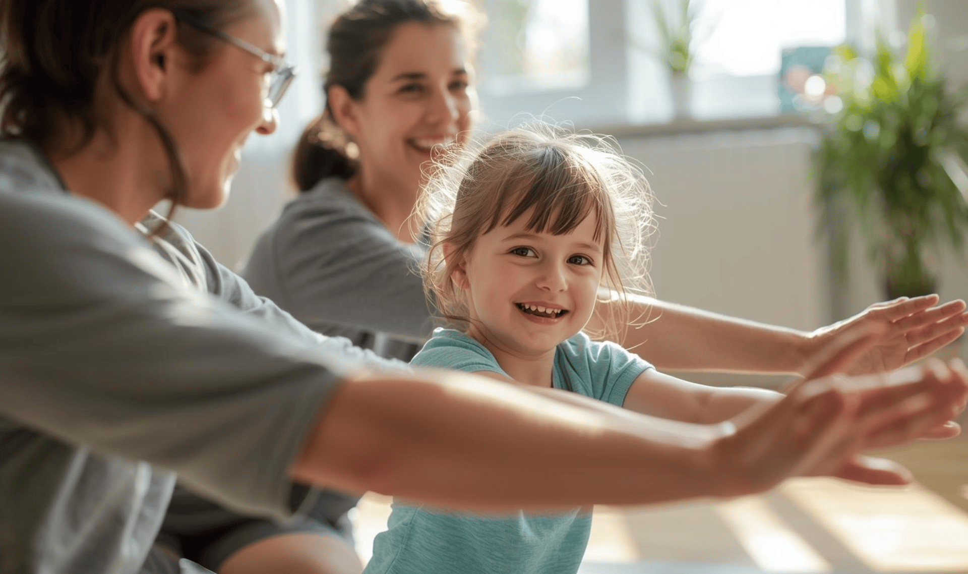 Parent homeschooling autistic child using a calm and structured routine